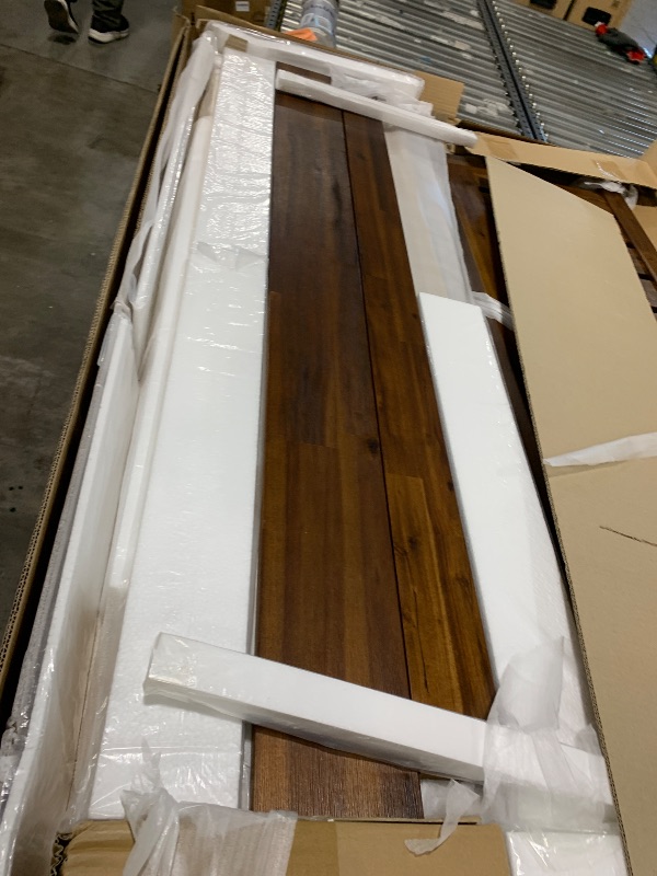 Photo 1 of ZINUS Vivek Deluxe Wood Platform Bed Frame with Headboard, Wood Slat Support, No Box Spring Needed, Easy Assembly, Queen