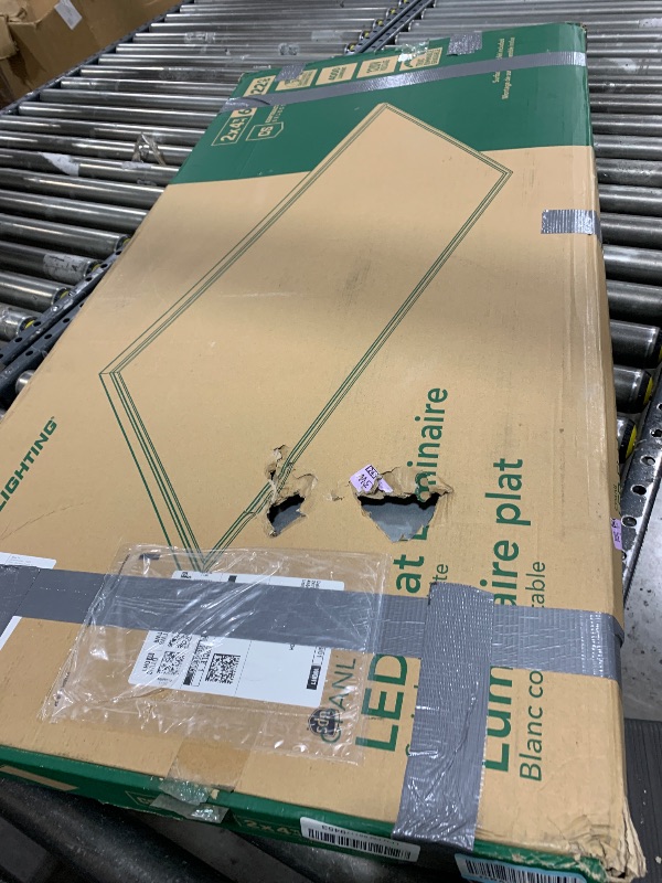 Photo 1 of Lithonia Lighting CPANL 2x4 LED Flat Panel Light, 2 ft. by 4 ft. LED Light Panel, Ceiling Lighting Fixture, 4000 Lumens, 3500K/4000K/5000K Switchable CCT, Includes Direct Ceiling Mount Bracket, White