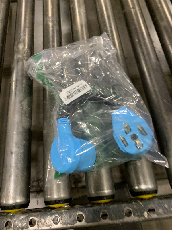 Photo 1 of Eversimpleinc 3 to 4 Prong Dryer Adapter, Connects Old to New Dryer Receptacle, 30A 125/250V, Blue Plug