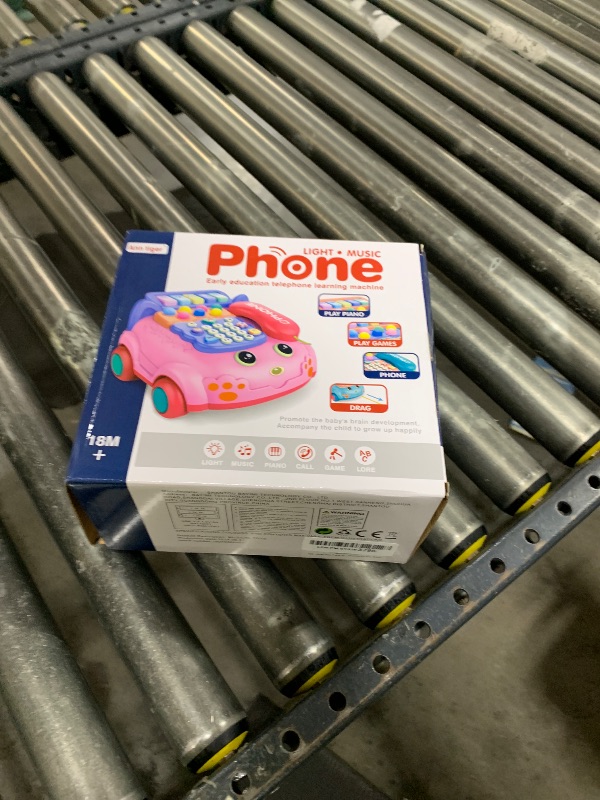 Photo 1 of Kimery Baby Phone Toy,Baby Toy Phone Cartoon Baby Piano Music Light Toy Children Pretend PhoneToy Gift Game Boy Girl Early Education Gift Blue (18 M+)
