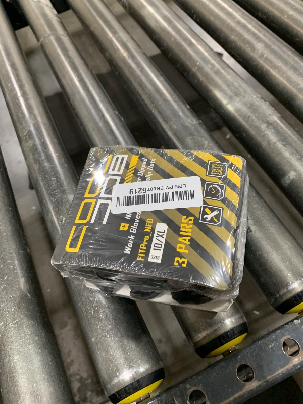 Photo 1 of COOLJOB 3/6/12 Pairs Nitrile Rubber Coated Nylon Safety Work Gloves, Dotted for Non-Slip Grip, Breathable Soft Seamless Knit Nitrile Dipped Gloves for Warehouse, Home Improvement, Yard, Grey Xlarge