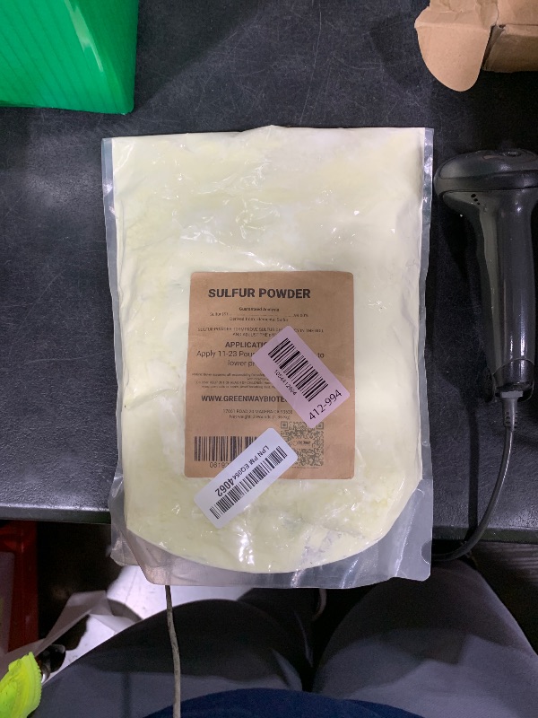 Photo 1 of Greenway Biotech Organic Sulfur Powder Fertilizer for Plants- Required to Lower pH & Increased Sulfur Deficiencies- Essential Nutrients for Plant Growth with Macronutrients (3 Pounds)