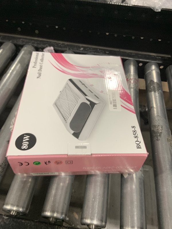 Photo 1 of Nail Dust Collector Vacuum Machine, Cofashion 80W Nail Dust Vacuum Powerful NailVacuum for Acrylic Nail Polygel Nail Filter Replaceable Use for Salon & Home, Silver