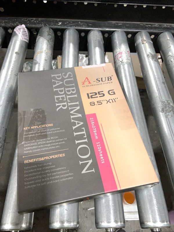 Photo 1 of A-SUB Sublimation Paper 8.5x11 Inch 110 Sheets ONLY Compatible with Sublimation Printer and Sublimation Ink 125g
