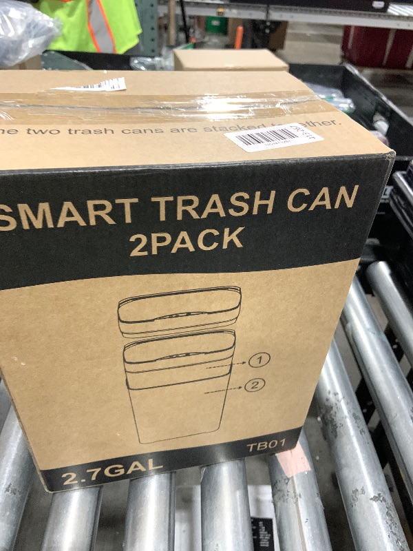 Photo 1 of Vanpopubs 2 Pack 2.7 Gal Bathroom Trash Can with Lid, Automatic Trash Can Small Smart Garbage Can Touchless, Slim Motion Sensor Waterproof Plastic Trash Bins for Bedroom Office Kitchen Toilet