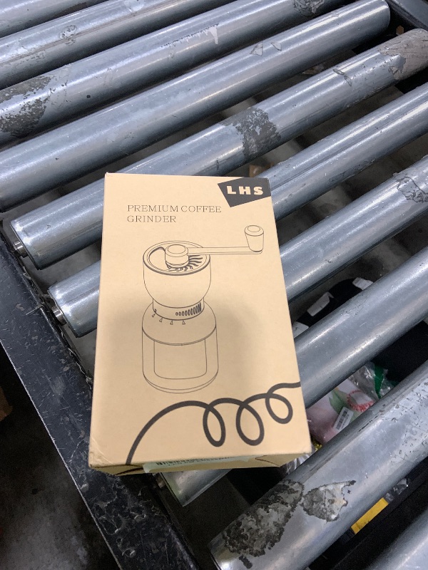 Photo 1 of LHS Manual Coffee Grinder with Ceramic Burrs, Hand Coffee Bean Grinder with 2 Containers Adjustable Coarseness for Home, Office and Travelling