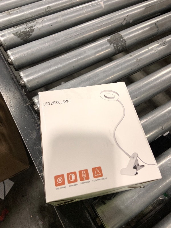 Photo 1 of Woputne Desk Clip on Lamp for Reading Home Office, 10 Dimmable Brightness 3 Modes, Clamp Light for Bed Headboard