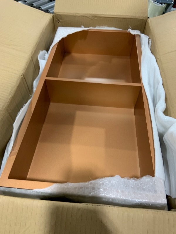 Photo 1 of SUPERFLO Stainless Steel Shower Niche 12" X 24", No Tile Needed Recessed Niche Shower Double Shelves Organizer Bathroom Niche for Bathroom Storage, Bathroom Niche for Shower Wall, Rose Gold