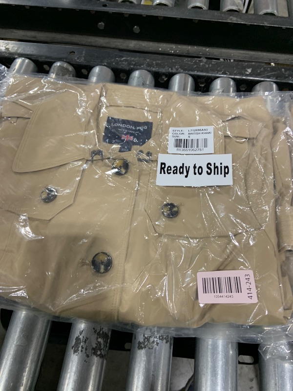 Photo 1 of London Fog Women's Single Breasted Long Trench Coat with Epaulettes and Belt, BR Khaki, Small