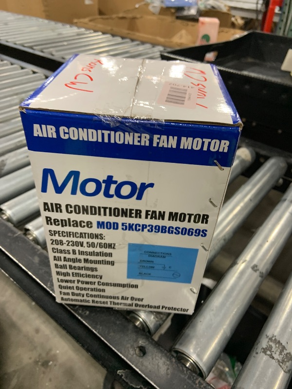 Photo 1 of Condenser Fan Motor Replacement for Carrier 5KCP39BGS069S #3S001, #GE3907 Genteq Bryant Payne Dayton AC/Air Conditioner 1/10 HP 1100 RPM 208-230V 60HZ 48 Frame with Capacitor OEM Upgraded LEUNGOO