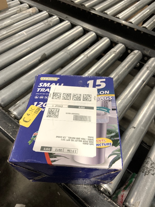 Photo 1 of T.FORING 15 Gallon Trash Bags with Drawstring - 120 Count Heavy Duty 1.25 Mil Garbage Bags 56 Liter Tall Kitchen Bin Liners Unscented White for Home Yard Lawn