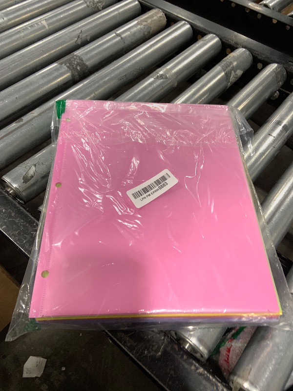 Photo 1 of INFUN Heavy Duty Plastic Folders with Clear Front Pocket and Holes-18 Pack,Assorted Colors Folder with 2 Pockets and 3 Holes for 3 Ring Binders,Folder with Card Slot for School,Office and Home