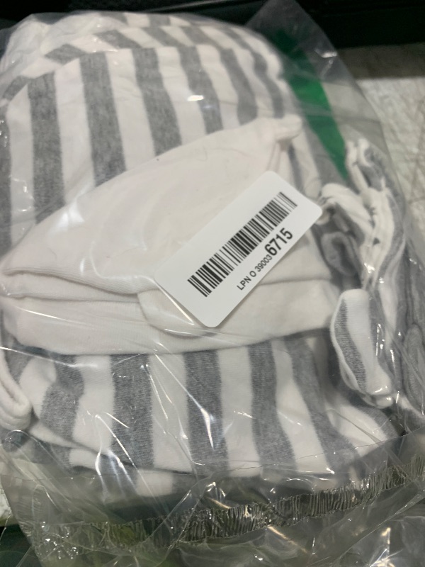 Photo 1 of Buryeah 4 Pack Preemie Swaddle Blanket Wrap Set with Hat for Baby Boys Girls 3-7 Lbs Preemie Newborn Clothes Sleepers Cap(Gray,Star)