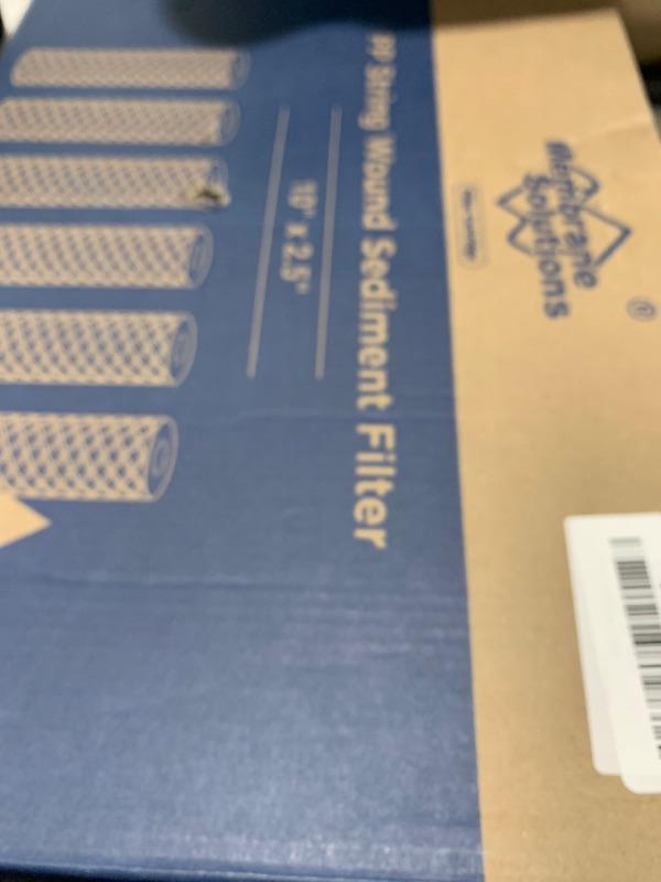 Photo 1 of Membrane Solutions 20 Micron 10"x2.5" String Wound Whole House Water Filter Replacement Cartridge Universal Sediment Filters for Well Water - 6 Pack