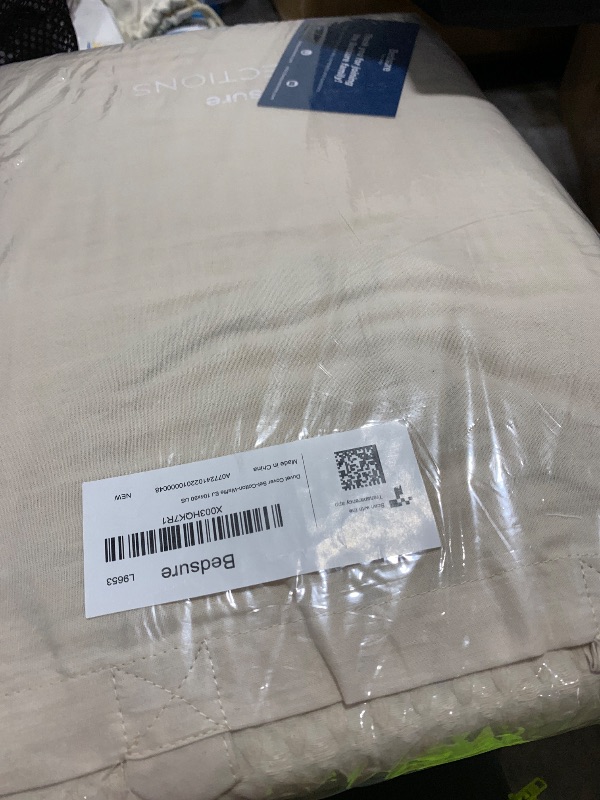 Photo 1 of Bedsure Cotton Duvet Cover King - 100% Cotton Waffle Weave Beige Duvet Cover King Size, GentleSoft™ and Breathable Bedding Set for All Season, 3 Pieces, 104"x90"