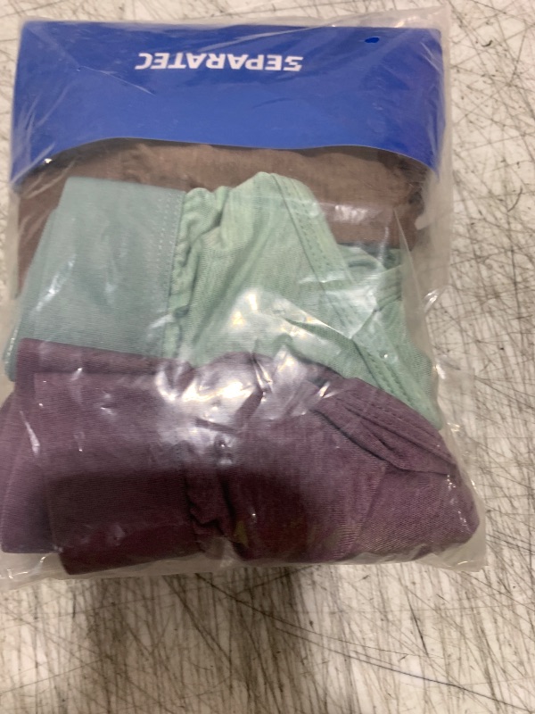 Photo 1 of Separatec Mens Underwear Briefs, Cooling Dual Pouch Rayon Made from Bamboo Underwear, Dual Pouch Mens Briefs 4 Pack(S, Light Blue Flower Gray/Dark Purple Flower Gray)
