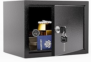 Photo 1 of Small Safe - (0.22 cu. ft.) Mini Money Box with Combination Lock for Kids, Medicine Box for Grandmother, Phone & PSP Safe Box for Improved Self-Control (Key Lock)
