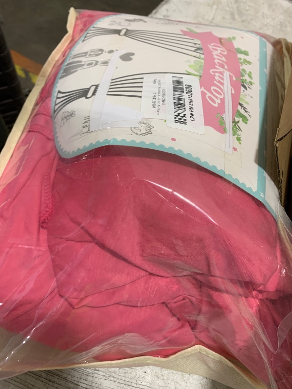 Photo 1 of 16x10FT Hot Pink Backdrop Curtains for Wedding Parties, Wrinkle Free Polyester Photography Backdrop Drapes for Wedding Baby Shower Birthday Parties Stage Background Stand Decorations 4x10ft,4 Panels