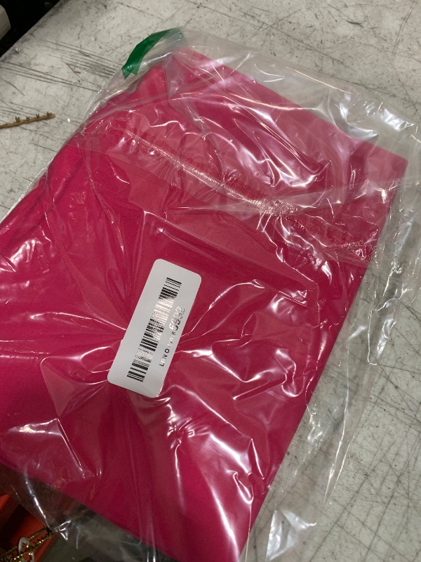 Photo 1 of DSPSAM Hot Pink Short Sleeve Tank Bodysuits Casual Tops for Women Crew Neck Body Suits for Going Out Summer Date Night (Hot Pink Large)