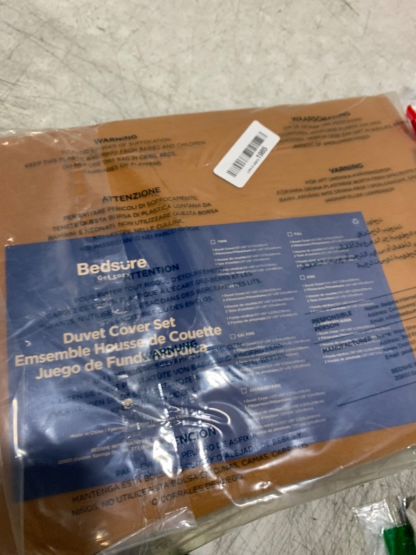 Photo 1 of Bedsure Linen Duvet Cover Queen - Linen Cotton Blend Bedding Set, Soft & Cozy, 3 Pieces, 1 Duvet Cover 90x90 and 2 Pillowcases, Pumpkin Yellow Color Cooling Bedding, Comforter Sold Separately