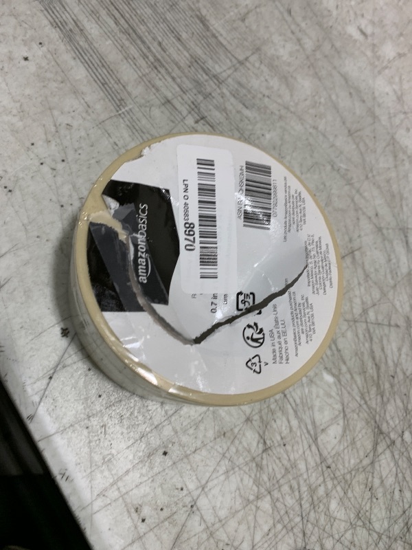 Photo 1 of Amazon Basics Masking Tape, Pack of 3 Rolls, Beige, 0.7 inch x 180 feet