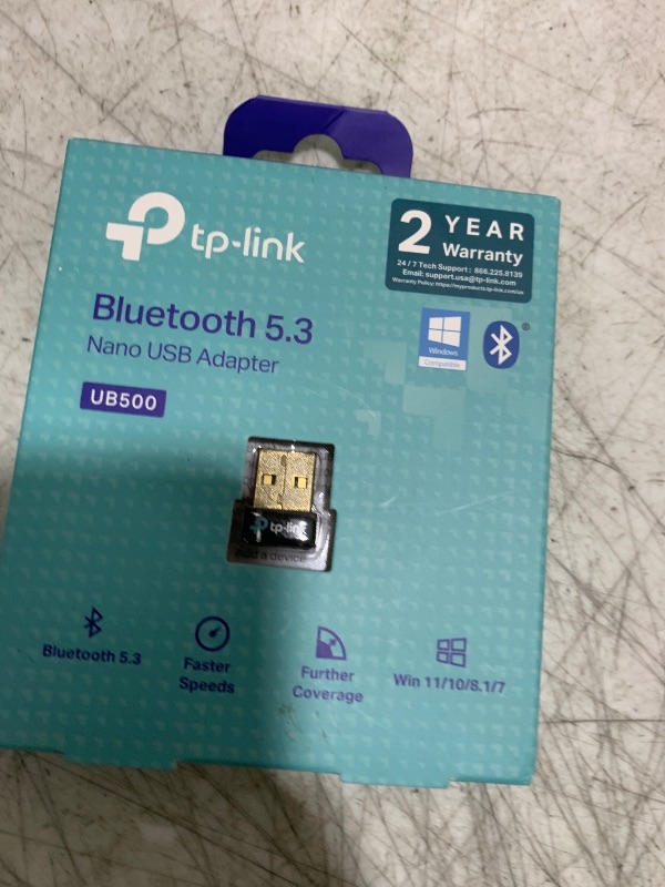 Photo 1 of TP-Link USB Bluetooth Adapter for PC - Bluetooth 5.3 Dongle Receiver, Plug and Play, Nano Design, EDR & BLE, Supports Windows 11/10/8.1/7 for Desktop, Laptop, PS5/PS4/Xbox Controller (UB500)