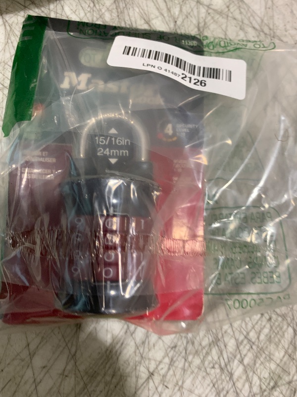Photo 1 of Master Lock Word Combination Lock, Set Your Own Combination Lock for Gym and School Lockers, Indoor Combo Padlock, Colors May Vary, 1535D