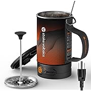 Photo 1 of Electric French Press Coffee Maker, 120V Boil Water & Press Coffee 2-in-1, Portable Design for Camping, Travel, 6 Minute Brew Ready

