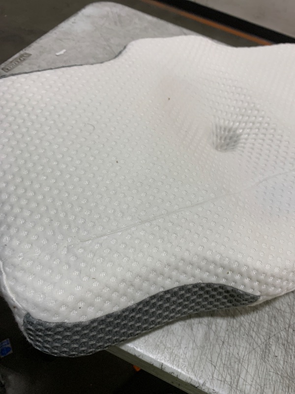 Photo 1 of Osteo Enjoy Pain Relief Sleeping Cervical Neck Pillow, Ergonomic Contour Zoned Fits Side Sleeper, Non-Temperature Affected Memory Foam Pillows, Q-max Cooling Pillow Support Back Stomach Sleepers
