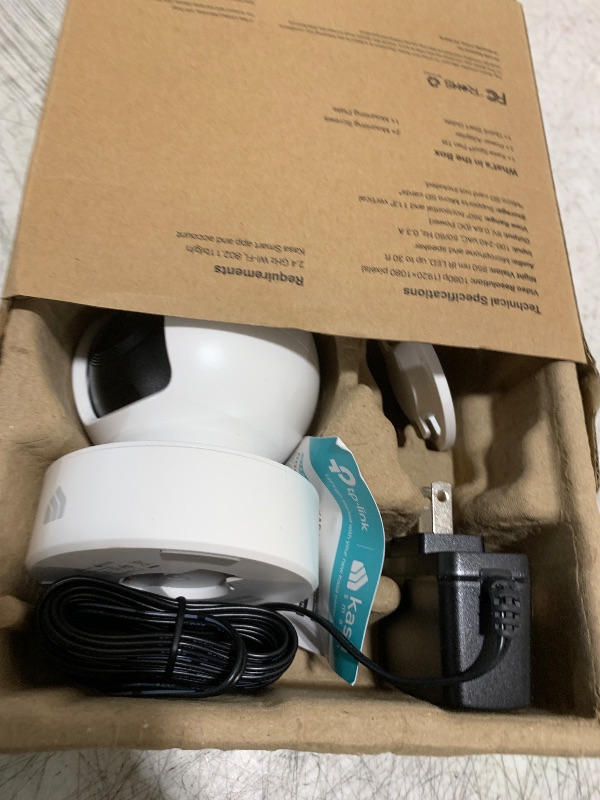Photo 1 of Kasa Indoor Pan/Tilt Smart Security Camera, 1080p HD Dog-Camera,2.4GHz with Night Vision,Motion Detection for Baby and Pet Monitor, Cloud & SD Card Storage, Works with Alexa& Google Home (EC70), White