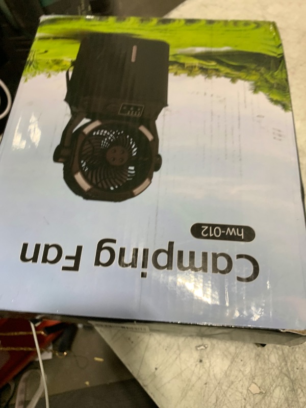 Photo 1 of Misting Fan Portable for Outside Patios, Rechargeable Battery Operated Mist fan, Camping Mister Fan With Remote, 4 Spray Outlets, 3 Lights Modes, 4 Timers for Fishing/Golf/Garden/Party/Tent/Beach