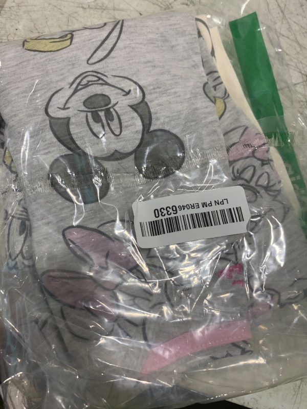 Photo 1 of Disney Princess and Minnie Mouse Long Sleeve Tees 3 Pack, Princesses Minnie Mouse Long Sleeve T-Shirt 3-Pack Bundle Set for Girls (Beige/Grey/Pink, Size 4)