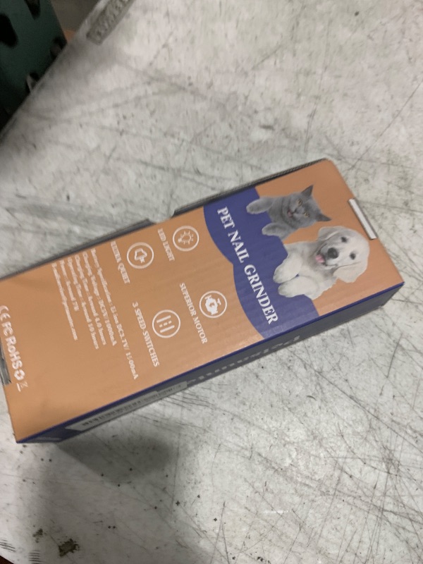 Photo 1 of Petsaunter Dog Nail Grinder, 2-Speed and LED Light, Touch-Switch, TypeC, Quiet and Low-Vibration Dog Nail Trimmers, and 3 Ports for Large Dogs, Medium, Small Dogs Cats Pets with Hard or Thick Nail