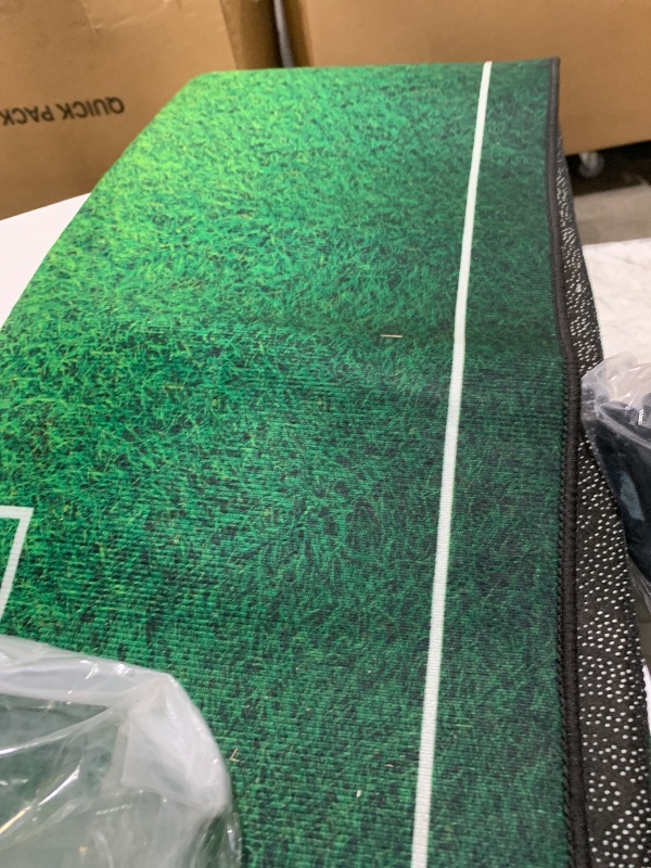 Photo 1 of Kids Rug Soccer Field Rug Football Rug Carpet Playmat Fun Sports Area Rugs with Anti Skid Rubber Backing for Boys Children's Bedroom Playroom Living Room Nursery Green 3X5ft/90X150CM