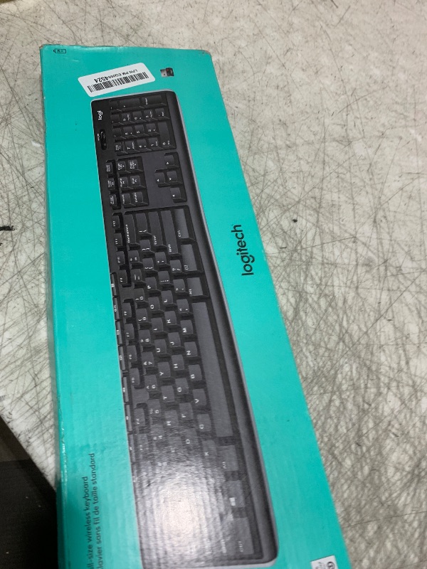 Photo 1 of Logitech K270 Wireless Keyboard for Windows, 2.4 GHz Wireless, Full-Size, Number Pad, 8 Multimedia Keys, 2-Year Battery Life, Compatible with PC, Laptop, Black
