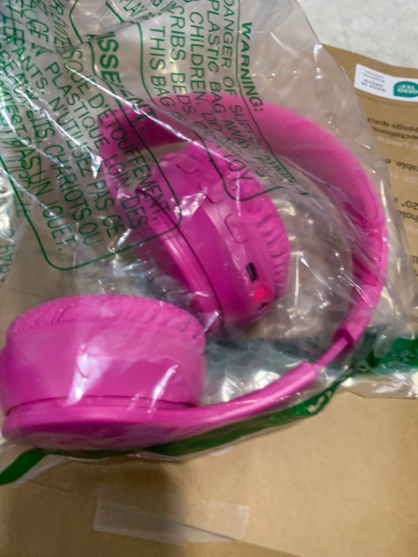 Photo 1 of MIDOLA Kids Headphones Bluetooth 5.4 Wireless 68H Play Time Volume Limit 85/94dB Over-Ear Foldable Headset,Type-C Fast Charging, Wired Aux Mic for Toddler Child Pad Tablet Rose Red