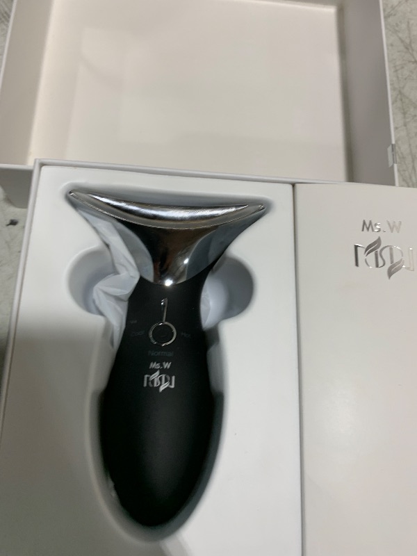 Photo 1 of Ms.W Red Light Neck Face Massager, Facial Massager with Hot & Cold Modes for Skin Care, Vibration for Skin Tightening and Rejuvenation?Black?
