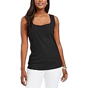Photo 1 of Karen Scott Square-Neck Cotton Tank Top L
 