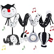 Photo 1 of Car Seat Toys, High Contrast Black and White Toy for Infants 0-3 6 12 Months, Musical Black Fox Carseat Toys Stroller Toy for Babies Newborns
