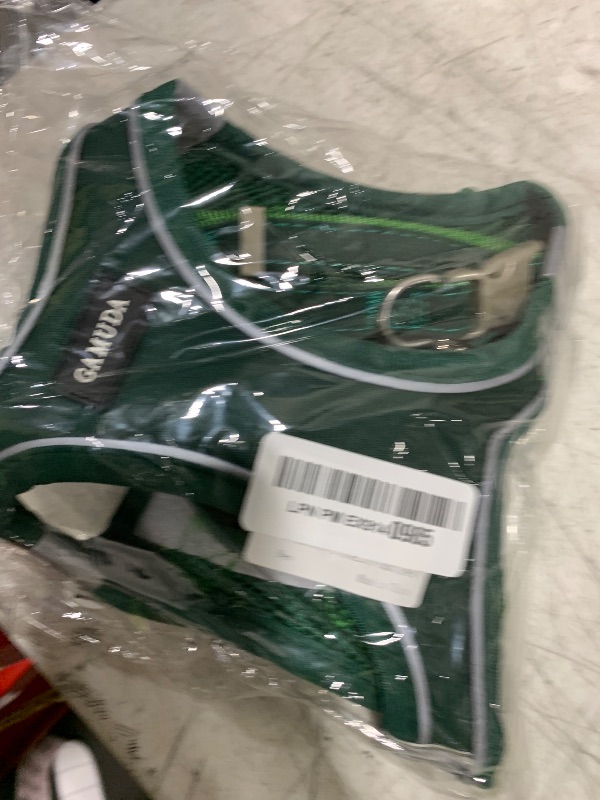 Photo 1 of GAMUDA Small Pet Harness Collar and Leash Set, Step in No Chock No Pull Linen Fabric Soft Mesh Dog Vest Harnesses Reflective for Dogs Puppy Cats Kitten Rabbit (Green, M)