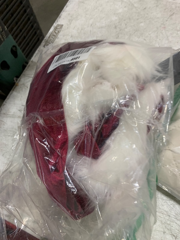Photo 1 of Kaei&Shi Christmas Costumes For Women, Fur Feather High Leg Velvet Sexy Santa Costume, Gloves Belt Classy Dress 3 Piece Outfit Outfits Boudoir Going Out Xmas Mrs Claus Win Red Large