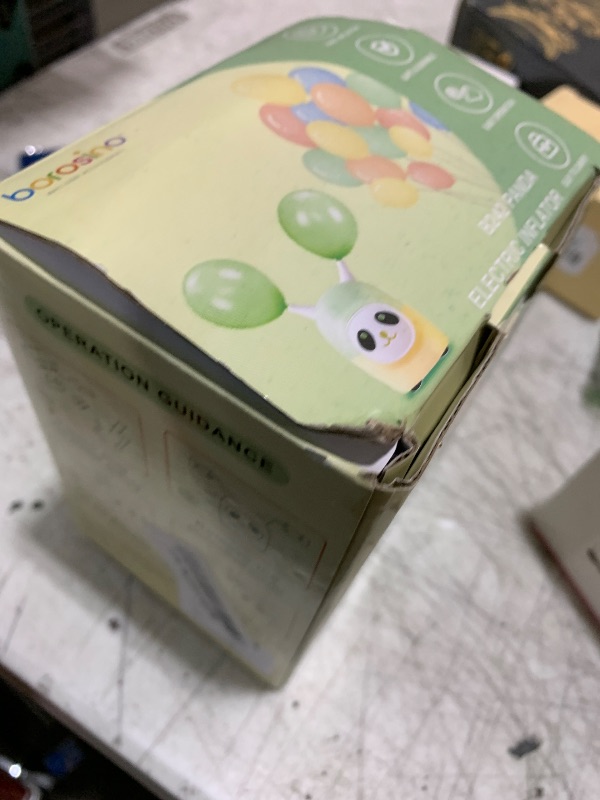 Photo 1 of Borosino Balloon Pump Electric Portable Small Panda Balloon Inflator Blower Machine Air Pump Dual Nozzle Balloon Blower for Balloon Garland Arch Party Decoration
