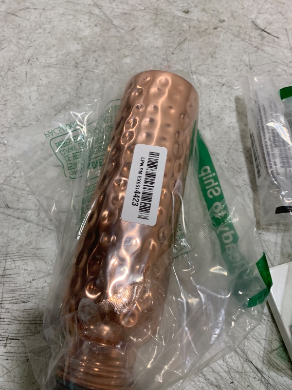 Photo 1 of Kitchen Science Copper Water Bottle (34oz/1000ml) w/a Carrying Canvas Bag | 100% Pure Copper Bottle for Drinking Water | Lab-Tested, Heavy Duty & Leak-Proof | Authentic Ayurvedic Copper Water Bottle