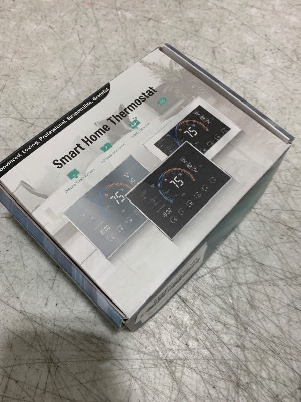 Photo 1 of BSEED WiFi Smart Thermostat for Home - Touch Screen, Energy Saving, 7-Day Programmable (Holiday Mode), Easy DIY, Works with Siri/Alexa/Google, Black?C-Wire Adapter Included?