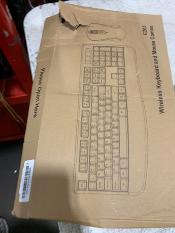 Photo 1 of Wireless Keyboard and Mouse Combo, EDJO 2.4G Full-Sized Ergonomic Computer Keyboard with Wrist Rest and 3 Level DPI Adjustable Wireless Mouse for Windows, Mac OS Desktop/Laptop/PC