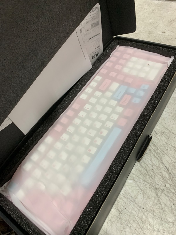 Photo 1 of YUNZII AL98 QMK/VIA Wireless Mechanical Gaming Keyboard,Full Aluminum,BT/2.4G/USB-C, Pre-Lubed Hot Swappable Gasket Mount 1800 Layout,RGB Backlit for Win/Mac (Pink, Cocoa Cream V2 Switch)