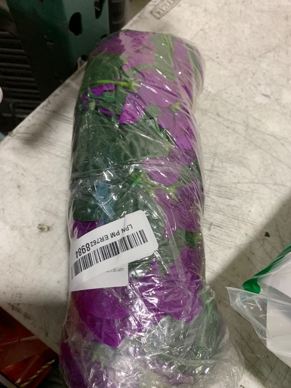 Photo 1 of Faux Bougainvillea Artificial Flowers Plants for Outdoors Outside Decoration, 2 pcs Purple Fake Flowers UV Resistant Look Real Silk Long Trailing Vines for Front Door Porch Planter Urn Patio Garden