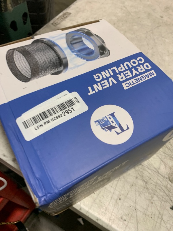 Photo 1 of Magnetic Dryer Vent Coupling DV180 - Airtight Seal, Quick-Connect & Easy Clean, Strong Magnet Self-Alignment, Includes 4" Duct and two Clamps