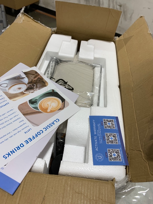 Photo 1 of XIXUBX Espresso Machine, 20 BAR Pump Temperature Control, Compact Espresso Maker with Steam Milk Frother, Professional Coffee Makers for Home, Cappuccino, Latte, Gifts for Coffee Lover, White
