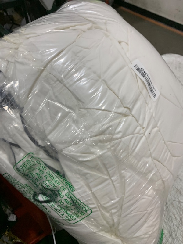 Photo 1 of HYVIF Luxury Down Fiber Comforter Queen Size - High Fill Power Medium Warmth for All Season Duvet Insert - Light Weight, Lvory White (90" x 90")